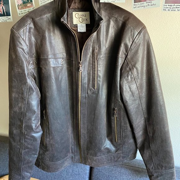 Men's Leather Jacket - Picture 1 of 2